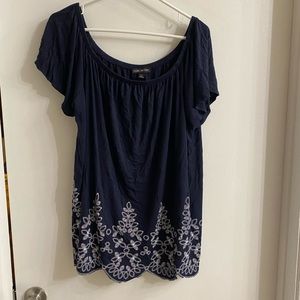 Lane Bryant navy off the shoulder top size 18/20